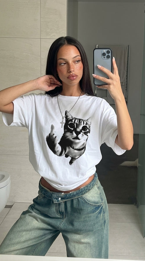 Halftone Cat Tee