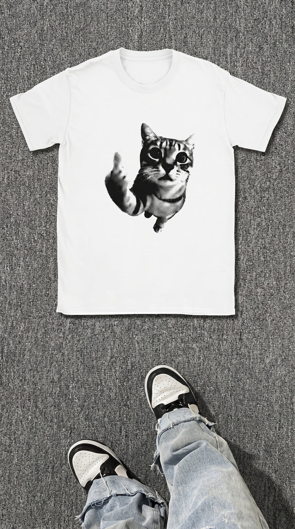 Halftone Cat Tee